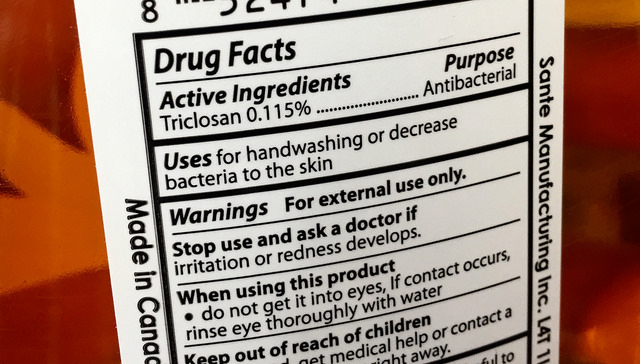 antibacterial soap label