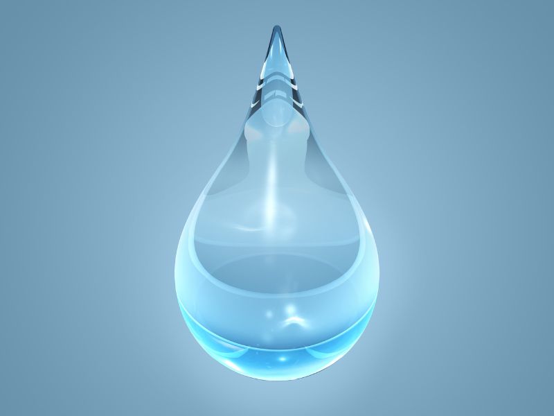 close up view of a water droplet