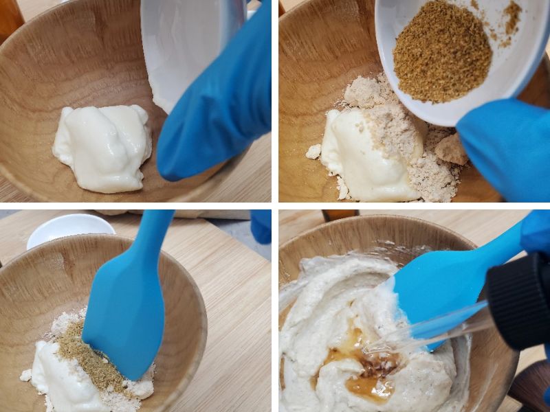 Hydrating Yogurt and Honey Face Mask Mixing Steps